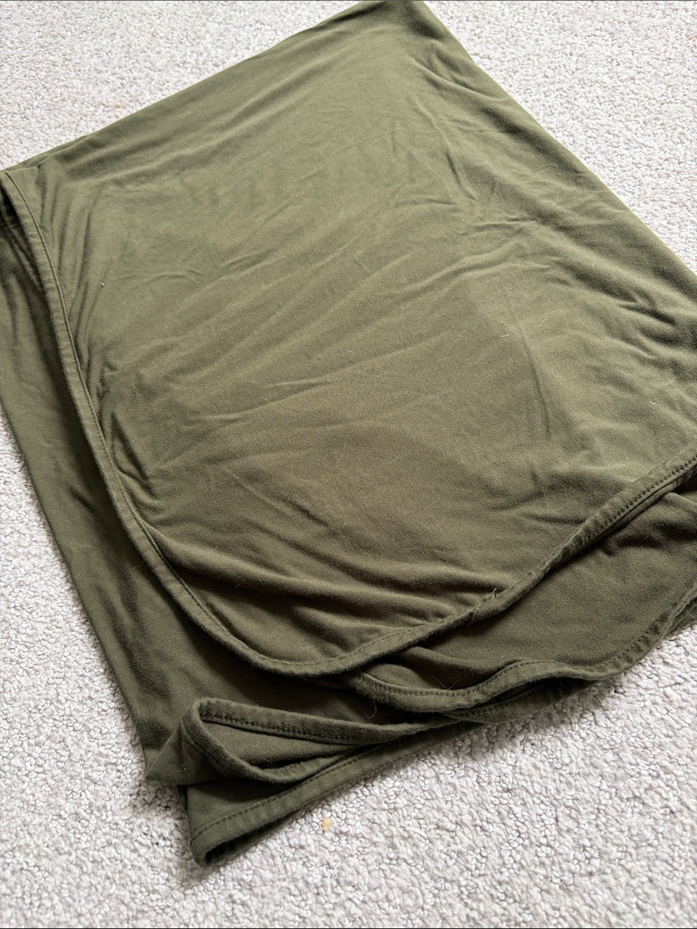 Caden Lane Olive Green Swaddle Baby Blanket